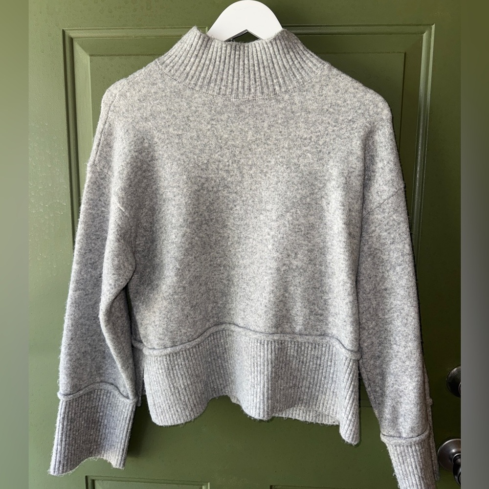 Marled Heather Gray Knit Top